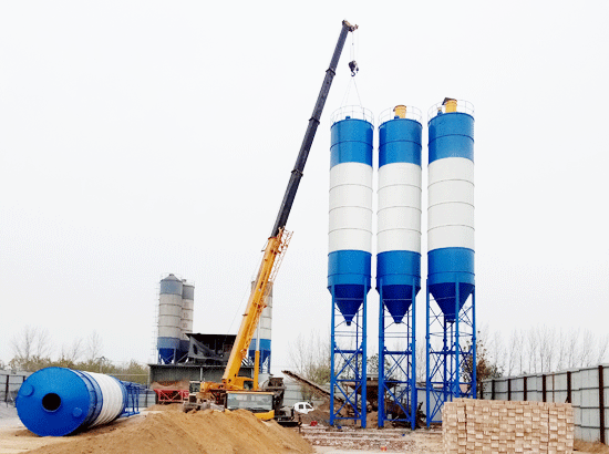  Set up a new set of 120 concrete mixing plant production li