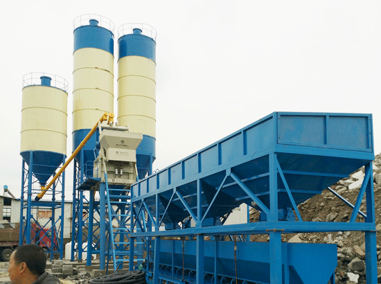 Site case of HZS75 concrete mixing station in Wuxi, Jiangsu