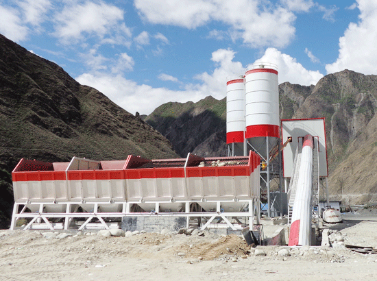  Lhasa HZS120 concrete mixing station