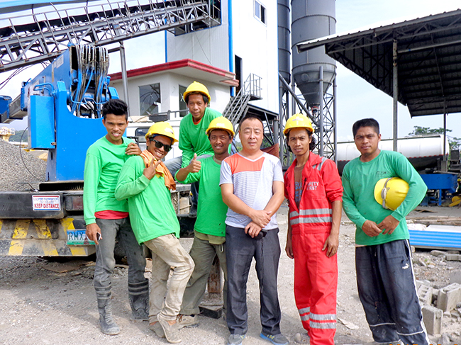 Case pictures of HZS60 concrete mixing plant in the Philippi