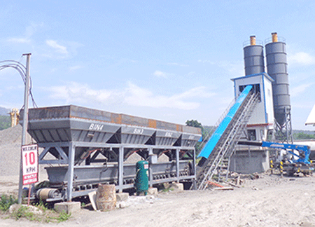 Case pictures of HZS60 concrete mixing plant in the Philippi