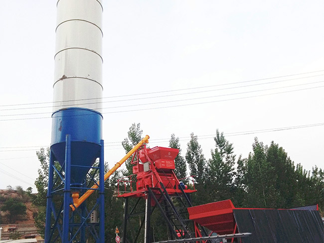 Successful installation and commissioning of HZS35 small concrete batching plant in Huozhou, Shanxi, China