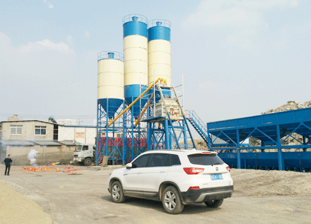 Site case of HZS75 concrete mixing station in Wuxi, Jiangsu