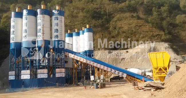 HZS120 concrete batching plant