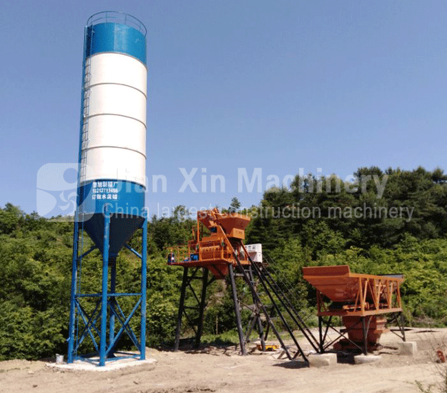 HZS35 concrete mixing plant