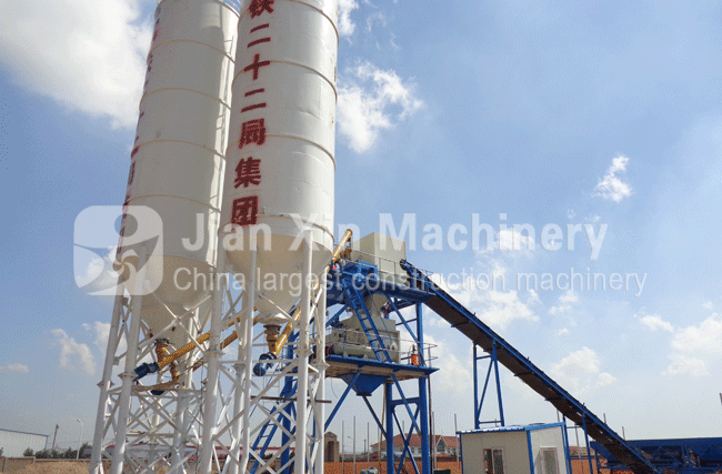 HZS90 concrete batching plant