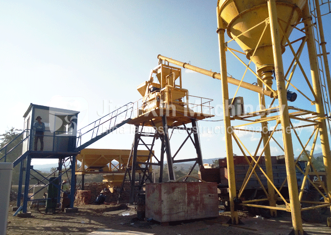 HZS35 concrete batching plant