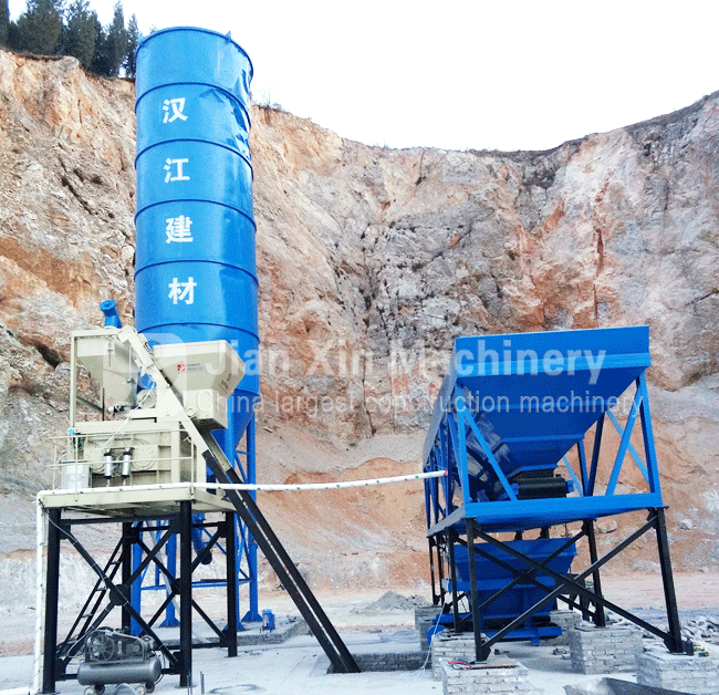 HZS35 concrete mixing plant