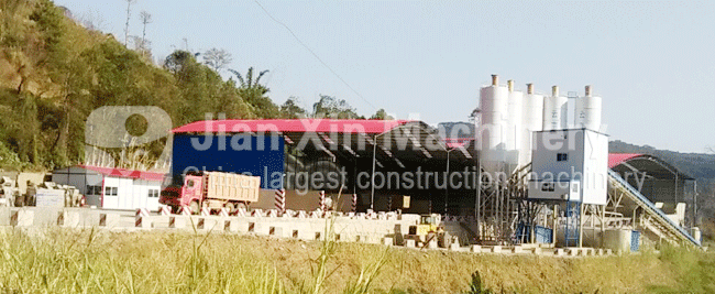 HZS120 concrete batching plant