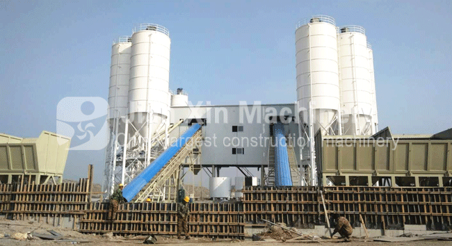 HZS180 concrete batching plant