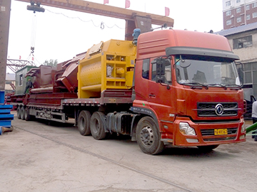 HZS180 concrete batching plant is sent from Zhengzhou Jianxi