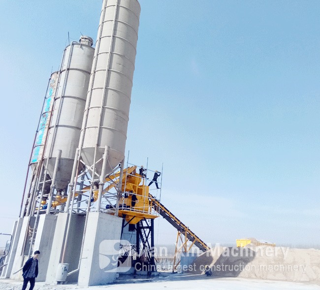 HZS90 concrete batching plant 