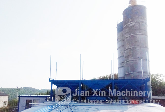 HZS50 environmentally-friendly concrete mixing plant