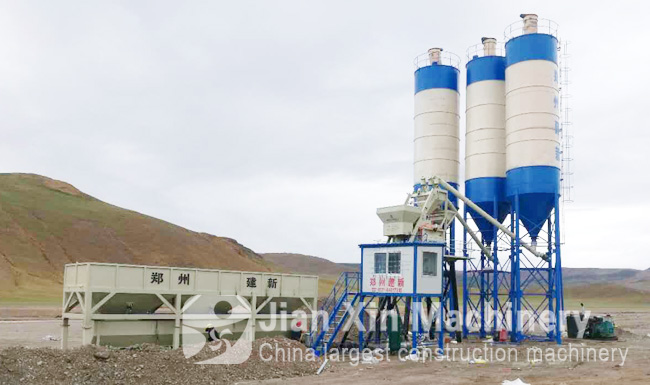 HZS60 environmentally-friendly concrete mixing plant