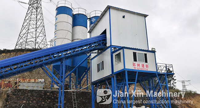 HZS120 concrete mixing plant of Zhengzhou Jianxin Machinery works in nanning, guangxi, China.