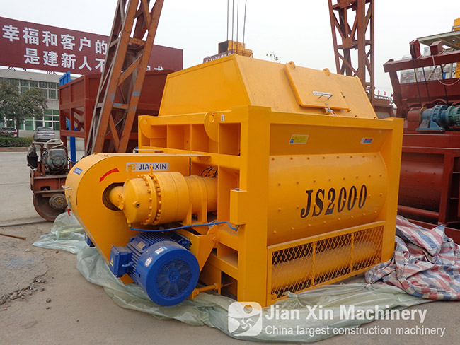 The JS2000 compulsory concrete mixer produced by Zhengzhou Jianxin Machinery