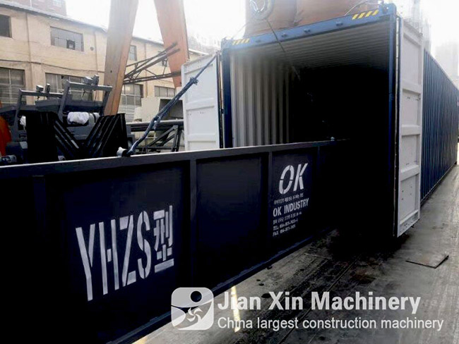 The YHZS50 mobile concrete mixing plant sent to Busan, South Korea