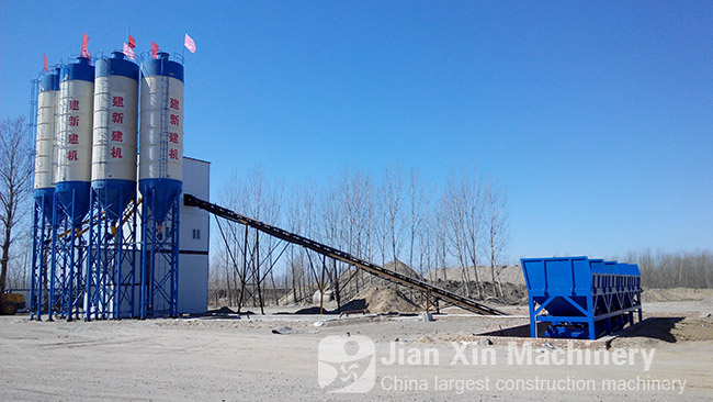 90 concrete mixing plant manufactured by zhengzhou jianxin machinery