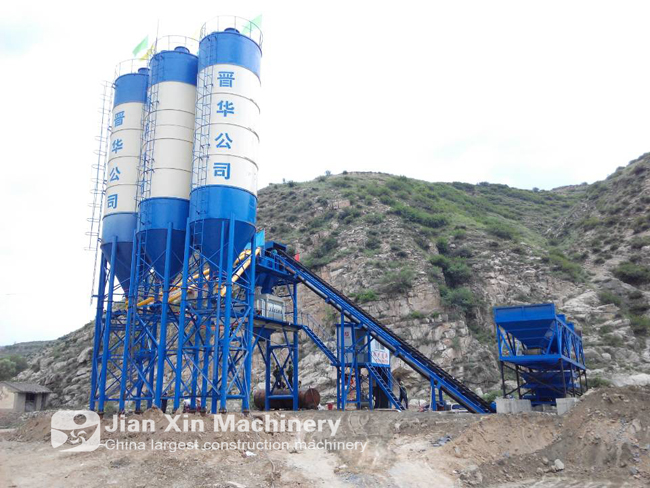 hzs90 concrete mixing plant