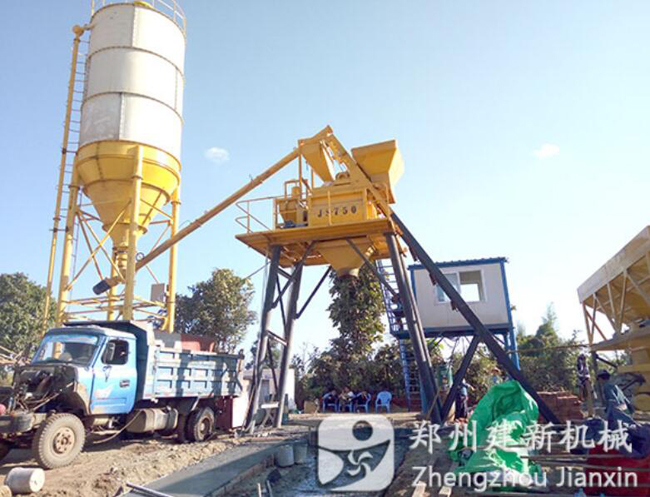 hzs35 concrete mixing station