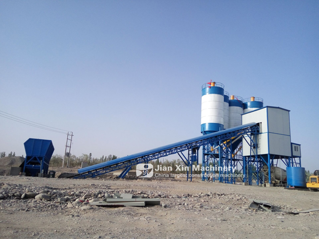 HZS180 concrete mixing plant